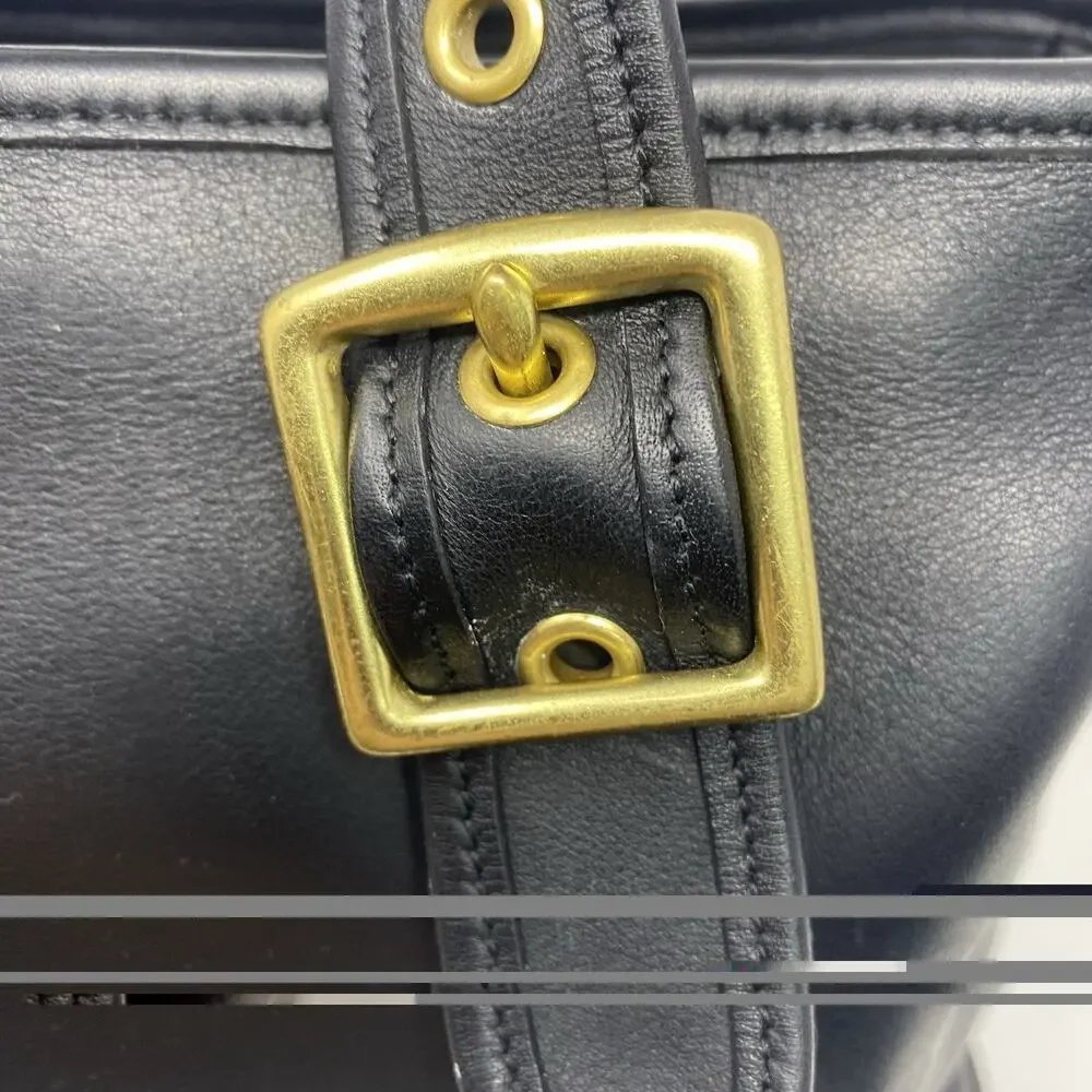 Vintage Coach Legacy Black Leather Satchel 9063